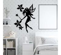 Metal Artwork For Wall Decor Black Fairy Conch Art Decor Hanging Western Rustic Forest Elk Sculptures Decor for Living Room Bedroom Home Kitchen Garden