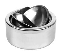 Metal Ashtray Round Cigarette Smoking Ash Tray Rotating Lid Windproof