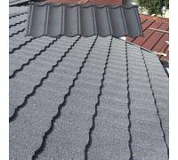 Metal Asphalt Roofing Shingles, Architectural Shingles with Steel Base, Heavy Duty Ceiling Insulated Panels, Corrugated Roofing Panels Roof Tiles, for Home/Villa/Garden Roofs(Gray,30pcs)