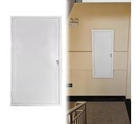 Metal Attic Access Door Panel with Lock & Key, Durable Inspection Hatch for Wall/Ceiling, 34x44 in, Ideal for Interior and Exterior Use