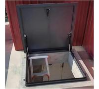Metal Attic Skylight Cover, Roof Hatch Cover, 90 ° Rotating Handle Lock, Manhole/Cellar Exit Cover(100 * 100cm)