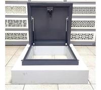 Metal Attic Skylight Cover, Roof Hatch Cover, 90 ° Rotating Handle Lock, Manhole/Cellar Exit Cover(75 * 75cm)