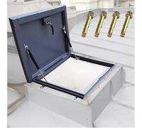 Metal Attic Skylight Cover, Roof Hatch Cover, 90 ° Rotating Handle Lock, Manhole/Cellar Exit Cover(85 * 85cm)