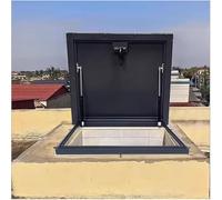 Metal Attic Skylight Cover, Roof Hatch Cover, 90 ° Rotating Handle Lock, Manhole/Cellar Exit Cover(90 * 90cm)