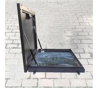 Metal Attic Skylight Cover, Roof Hatch Cover, 90 ° Rotating Handle Lock, Manhole/Cellar Exit Cover(90 * 90cm)
