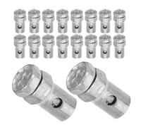 Metal Atv Throttle Cable Stopper Brake End Caps Replacement 20pcs | Mini off Road Quad Bike Use, Silver Finish, Flexible Control and Easy Installation for Beach Rides