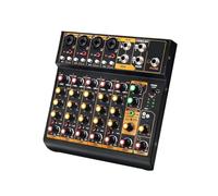Metal Audio Interface Mixer With Bluetooth OTG Delay Repaeat Effect For Sound Mixing Console PC Recording(6 Channel)