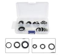 Metal Automotive Air Conditioning Expansion Valve Sealing Gasket - 30pcs Black Gaskets for Car AC System Repair