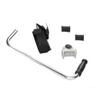 Metal Auxiliary Handle for String Trimmer for Comfort Grip Metal | Robust aluminum build, adjustable strap length, reduces hand fatigue, fits weeders, black silver finish