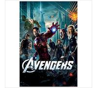 METAL Avengers Assemble Movie Tin Poster Aluminium Sign Wall Art Door Plaque Film Room Man Cave Marvel Nearly A4 Size 280x190mm