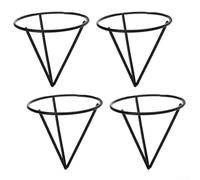 Metal Avocado Root Starter Rack Compatible with 3.5 Inch Diameter Pots - 4 Pack for Water-Based Germination and Root Development (black)