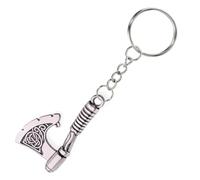 Metal Axe Keyring Viking Medieval Battle Keychain Celtic Norse Silver Gift Key Chain Ring Men's Accessory Chopping Wood Xmas Keys Bag War
