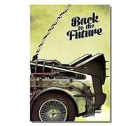 METAL Back To The Future DeLorean Movie Sign Tin Poster Aluminium Wall Art Door Plaque Film Room Man Cave Rustic Nearly A4 Size 280x190mm