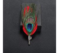 metal badge classic feather brooch scarf buckle lapel pins & brooches jewelry bridge suit wedding men accessories Made in China