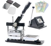 Metal Badge Maker Kit - Rectangle Magnet Maker Machine for DIY Photo Badge Buttons, Ideal for Sporting Events and Political Campaigns