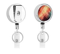 Metal Badge Reel Badge Holders with Belt Clip,Abstract Art ID Name Retractable Badge Clip for Teacher Nurse