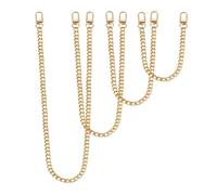 Metal Bag Chain with Clasps, Replacement Handbag Strap Set in Gold Tone, Four Size Choices for Extending Handles or Updating Shoulder Carry Purse Chain Extender Gold Bag Replacement Detachable Handbag