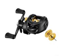 Metal Baitcasting Reel 10 Magnet Brake Anti-Backlash(Gold Left hand)