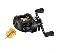 Metal Baitcasting Reel 10 Magnet Brake Anti-Backlash(Gold Right hand)