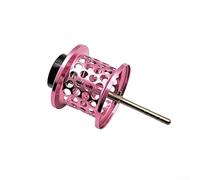 Metal Baitcasting Spool for Daiwa 19 Tatula TW 100, Tatula for ELITE 100, 20 CT100 & Salamandura 150 Reels, CNC Steel Shaft Fixed Brake System Upgrade Part, Black(pink)