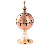 Metal Bakhoor Incense Burner Mabkhara Censer with Arabian Design for Home Fragrance and Meditation Spaces (Style 5)