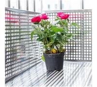 Metal Balcony Protection Screen Grilles Leak-proof Perforated Window Pads 10mm Hole Diameter 8mm Hole Spacing 70x50CM -Safety Shield for Outdoor Spaces