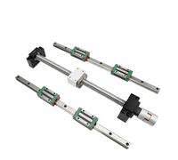 Metal ball screw nut 2pcs HGR15 150mm-950 15mm Linear Guide +4 HGW15CC SFU1204 Ball Screw With BKBF10 DSG12H Housing +coupler(950mm)