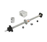 Metal ball screw nut SFU1204 Ball Screw 600-1100mm+Nut+FKFF10 Support+Coupler(761mm)
