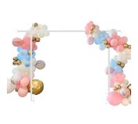 Metal Balloon Flower Arch Stand, Table Arch Kit, Balloon Decoration Stand 242x100cm/95.28x39.37inches Perfect Party Centerpiece/Easy To Asse-mble & Store For Birthday Baby Shower