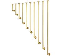 Metal Baluster Post - L-Shaped Ceiling Spindles for Stair Safety, 30cm to 150cm Height, Ideal for Steps and Balcony Protection