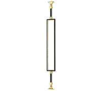 Metal Baluster Spindle for Indoor Stairs, 95cm Tall Staircases Spindle Railing Black Gold, Stair Spindles Deck Guardrail for Hallway Fence with Complete Kit(1 pcs)