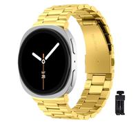 Metal Band Compatible with Samsung Galaxy Watch 8 40mm 44mm/ 8 Classic 46mm,No Gap Solid Business Stainless Steel Strap for Galaxy Watch 8 Classic 46mm Men Women