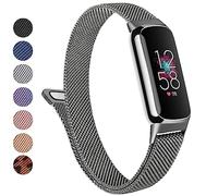 Metal Band for Fitbit Luxe Bands Women Men, Stainless Steel Mesh Loop Adjustable Magnetic Wristband Replacement Strap Compatible with Fitbit Luxe Fitness and Wellness Tracker, Space Grey, 5.9-8.6