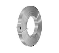 Metal Banding Strap, 304 Stainless Steel Strapping Band Coil, Banding Strapping Roll 1/2 in Width 95 ft Length, 0.02 inch Thickness, Rounded and Smooth Band Edges
