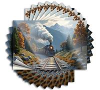 Metal Bar Signs Steam Train Journey Through Autumnal Mountains Stickers 10Pcs Sarcastic Signs Funny Signs For Home Bar(12X18CM)