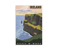 Metal Bar Signs Tin Plaque Vintage Style Cliffs of Moher Ireland Ideal for Pub shed Bar Office Man Cave Home Bedroom Dining Room Kitchen Gift 20x30cm