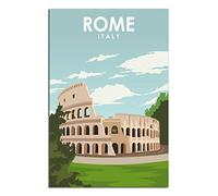Metal Bar Signs Tin Plaque Vintage Style Italy Rome Colosseum Ideal for Pub shed Bar Office Man Cave Home Bedroom Dining Room Kitchen Gift 15x30cm