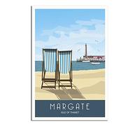 Metal Bar Signs Tin Plaque Vintage Style Margate Beach Isle of Thanet Ideal for Pub shed Bar Office Man Cave Home Bedroom Dining Room Kitchen Gift 30x40CM