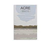 Metal Bar Signs Vintage Acre Brazil Lake Personalized Vintage Style Retro Tin Sign Custom Sign for Wall Outdoor, Indoor, Street, Office 30x30cm