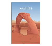 Metal Bar Signs Vintage Arches National Park Utah Personalized Vintage Style Retro Tin Sign Custom Sign for Wall Outdoor, Indoor, Street, Office 20 * 30cm