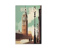Metal Bar Signs Vintage Big Ben London Personalized Vintage Style Retro Tin Sign Custom Sign for Wall Outdoor, Indoor, Street, Office 30x40cm