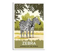 Metal Bar Signs Vintage Zebra Animals of The World Personalized Vintage Style Retro Tin Sign Custom Sign for Wall Outdoor, Indoor, Street, Office 20 * 30cm