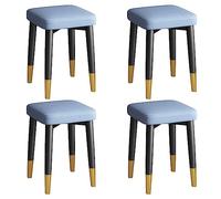 Metal Bar Stools Set of 4 with Padded Seat and Non-Slip Feet, Backless Design for Dining Room and Home