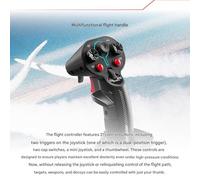 Metal Base Flight Simulation Set with Stable Multifunction Travel Control Device Emulator Gear for OS 10/11 Multiple Mode Flight Controller