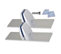 Metal Base Stand for Glass Fireplace Guard - With Adjustable Clips 2 Pieces Sturdy Stand - Fire Door Freestanding Brackets - For Cold Season Indoor Holiday Party Offices Home R