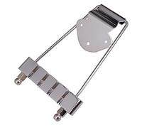 Metal Bass Tailpiece Bridge for 4 String Jazz Bass Replacement | Metal construction,smooth surface,durable,sturdy,screws included,easy installation,string spacing 15mm