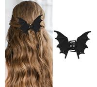 Metal Bat Hair Claw Clip for Women, Matte Black Halloween Hair Accessory with Bat Wing Design, Durable Strong Hold Hair Barrettes for Party Costume and Daily Styling