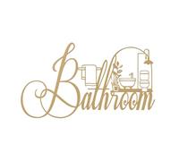 Metal Bathroom Sign - Rustic Cutout Metal Bathroom Sign, Vintage Engraved Detail, Iron Alloy Material, Metals Bathrooms Signs | Wall Decor For Farmhouse Entryway, Guest Toilet, Dormitory, Hotel Suite