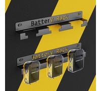 Metal Battery Holder Compatible for DeWalt 20V 60V 12V, Battery Holder Wall Mount, Durable Tool Battery Rack Wall Mount Organizer for Storage,Display and Cover with 3 Slots,Black,Patent Pending!!!