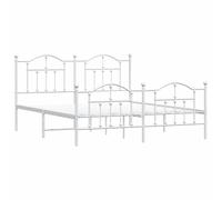 Metal Bed Frame Bedroom Platform Bed Base Bedstead Mattress Foundation vidaXL